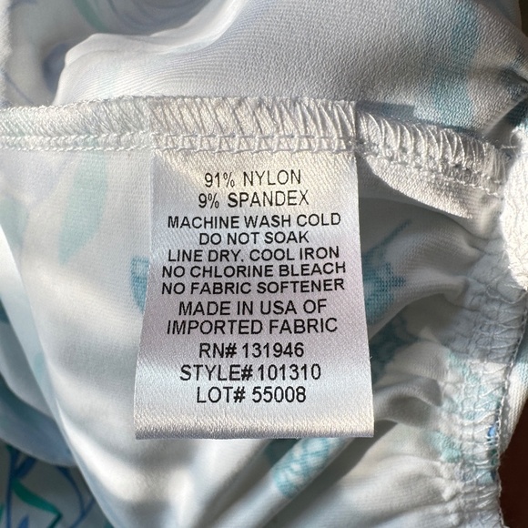 Jude Connally Ginger Dress Womens Sz M Blue White Ruffled Summer Casual Novelty - Picture 8 of 10